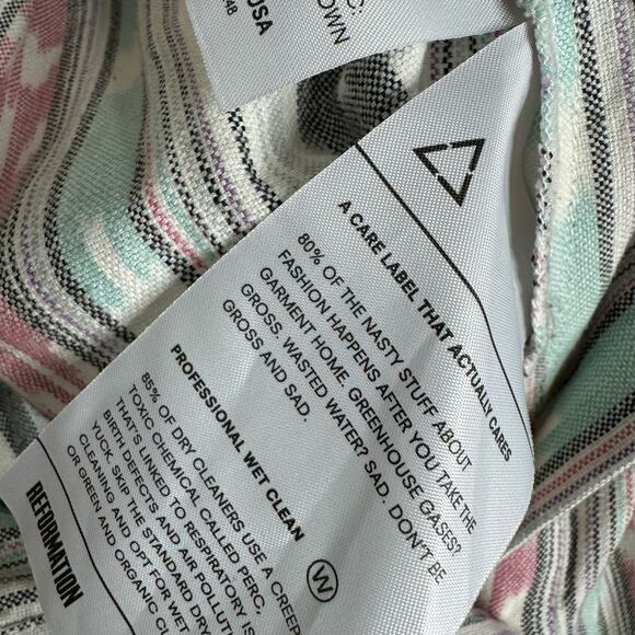 Reformation Riley Tribal Cutout Midi A Line Dress Sweetheart Neck - Picture 10 of 11